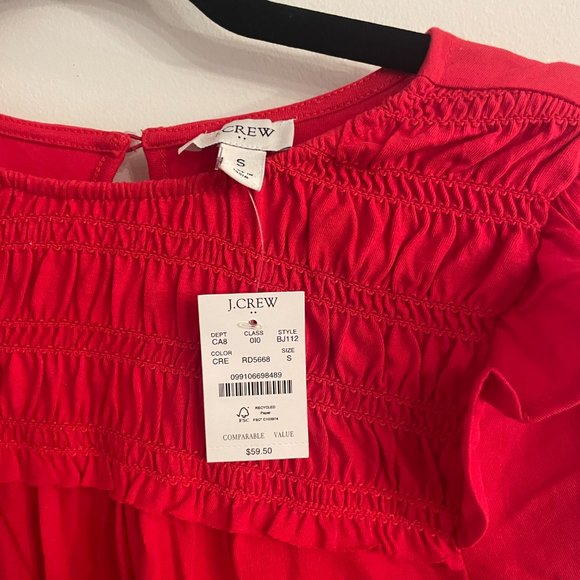 J Crew Red Top Small NWT - Picture 2 of 3